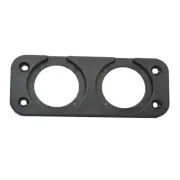 Dual Hole Panel Mount Face Plate for Round Meters or Power Connectors