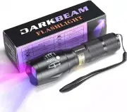UV 365nm & 395nm Blacklight Flashlight - Ultraviolet Woods Lamp for Detection