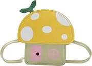 [Beavorty] 1pc Mushroom Bag Cartoon Change Bag Fashionable Coin Purse for Messenger Crossbody Purse for PU Material Adorable Yellow Design