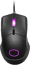 Cooler Master MM310 Wire Gaming Mouse Black, Adjustable 12,000 DPI, Palm|Claw Grip, PixArt Optical Sensor, Ultraweave Cable, PTFE Feet, RGB Lighting ((MM-310-KKOL1)
