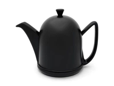 Small Black Ceramic Teapot 1.0 Litre Stoneware - Insulating Ceramic Jug with ...