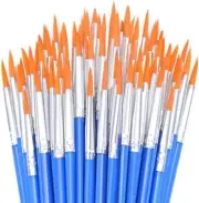50Pcs Round Paint Brushes Bulk, Anezus Small Paint Brushes Classroom Brushes Set