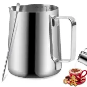 Stainless Steel Espresso Milk Frothing Pitcher - 12OZ/350ML Coffee Milk Froth...
