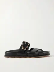 [Gabriela Hearst] Gabriela Hearst - Circe Leather Slides - Black - IT39 IT 39 Black