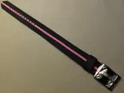 Easy Pass Thru Ladies Timex Camper ONE PIECE T2N362 20mm Watch Band Black w/Pink