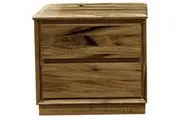 MD Rennes Marri Timber Bedside Table with 2 Drawers