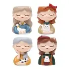 Girl Figurine Planter Pot Garden Decor Cute Decoration Planter Container with