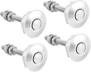 iplusmile 4pcs Engine Hood Lock Engine Bonnet Lock Push Button Hood Lock Engine Cover Lock Silver
