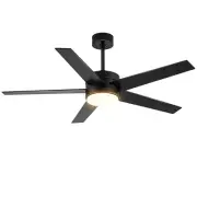 52 Inch Modern Ceiling Fan with Light, 5 Blades, Remote Control, Reversible D...