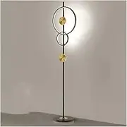 Creative Standing Lamp LED Floor Lamp Unique Modern Storage Lamp with Black Metal Base 66.9in Tall Lamp for Living Room Indoor Soft Light
