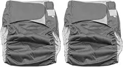 Ieron Pack of 2 Cloth Nappy Covers for Adults, Adjustable, Washable, Reusable, Waterproof Underwear for Incontinence, Leak-Proof Plastic Pants with High Waisted (M)