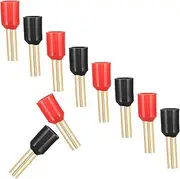 Zerodeko 10pcs Copper Tube Terminal Connectors for Car Audio Projects Durable Speaker Wire Adapters Easy Installation Broad Compatibility for Power Speaker Wiring