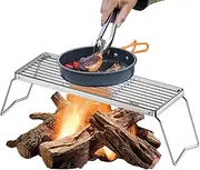 BBQ Rack - Folding Wire Racks for Grilling - Portable Cooking Grid Tool, Fire Pit Stove Griddle for Yard Gathering Backpacking Fishing Vegetables Mushroom Chicken