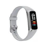 Todo Bluetooth Fitness Tracker Smart Watch Body Thermometer Temperature Bpm Monitor - Silver
