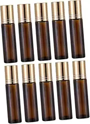 DONFAMDS 10Pcs Portable Essential Oil Roll Bottle Sub Roller Bottles Easy to Use Compact Leak Design for Travel DIY Fragrances