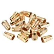 20pcs Bell Stopper Rope Cord Ends Lock Toggle Clips For Drawstrings, Gold