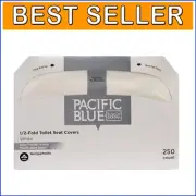 Eco-Friendly 5000ct Disposable Toilet Seat Covers - 1/2 Fold, GP PRO White