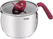 T-fal Single Pot 16cm 2.6L Optispace IH Stainless Steel Multi Pot Rouge G74783
