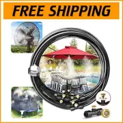Brass Misting System - 75FT Misting Line with 27 Nozzles for Patios and Gardens