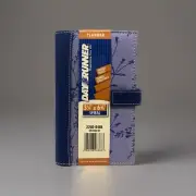 NOS Vtg DAY RUNNER Mini Organizer Pocket Planner Fabric 3.25”x6.75” Blue Purple