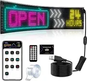 LED Devil Eyes Light for Cars, Large Programmable Flex LED Display Car, USB Bluetooth App/Remote Control, IP65 Waterproof, DIY Car Dynamic LED Smart Colourful Lamp Soft Screen (192 x 898mm)