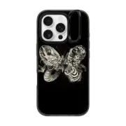 iPhone 16 Pro Impact Ring Stand Case MagSafe Compatible Dragon Tiger Tattoo Butterfly