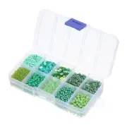 Assorted Beads Sequins 10 Green Styles for Jewelry Making Crafts Sewing