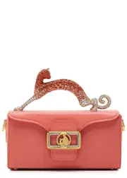 Lanvin Pencil Cat Nano Leather top Handle bag - Light Pink ONE SIZE