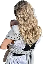 Amarsupiel Easy Porteo Baby Sling for Newborns with 3D Back Support, Comfortable and Easy to Use, Oeko-Tex Fabric, Front Carrier, Baby Sling up to 9 kg (Grey)