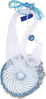 Fishing Cast Net, Foldable Telescopic Shrimp Net 360cm Hand Throwing Fishing Net 360° High Strength Nylon Cycle Chain