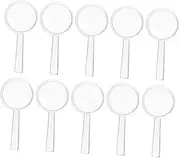 10pcs Magnifying Lens Handheld Magnifier for Science Reading and Observation Lightweight Design for Visual Experience