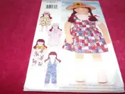 BUTTERICK #4425 - SUPER CUTE 35" LITTLE SISTER DOLL CLOTHING PATTERN FF