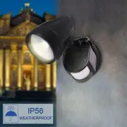 15W Security Sensor Light 240V Outdoor LED Flood Light IP65 1050LM Black