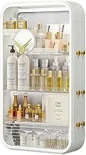 LY WHALE Shower Caddy Shelf Organizer Rack, Self Adhesive Bathroom Storage Organizer, Large Capacity with Hook, 4-Tier Home Organization and Storage, Adopt to Kitchen Storage (XL,White)