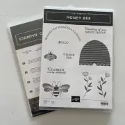 Stampin' Up! HONEY BEE Stamps DETAILED BEE Dies 25 Scrap Pieces GOLDEN HONEY DSP