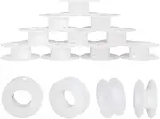PH PandaHall 20 Pack Empty Spool, Plastic Ribbon Spools Wire Weaving Bobbins Empty Thread Spools Ribbon Chain Tape Spools White Spools for Embroidery Thread Yarn Ribbon Crafts Sewing 2.16x0.78inch