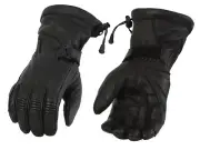Men’s Deerskin Leather Gauntlet Gloves w/ Draw String - Touch Screen Fingers