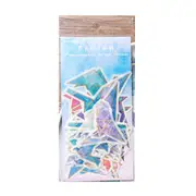 60pcs /Pack Starry Geometry Planets Golden Stamping Stickers DIY Hand Account Decor Sticker