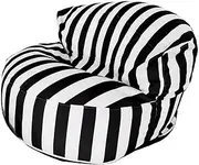 Floating Bean Bag for Pool- Bean Bag Cover with Inner Liner Without Filling -Home Outdoor Pool Side Waterproof Beanbag Pouf Saon - Reusable Bean Bag for Swimming(Black)