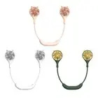 Portable USB Mini Neck Fan Low Noise Hanging Neck Fan Outdoor Small Cooling Fan
