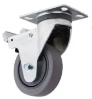 RS Pro LIGHT DUTY BRAKED SWIVEL CASTOR 100mm, 100x85mm 75kg Quiet Operation