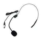 Black Headset Microphone w/ TA4F mini XLR Connector fits Shure Wireless Bodypack