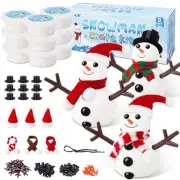 9 Pack Build a Snowman Kit Snowman Crafts for Kids,Modeling Clay Snowman DIY ...