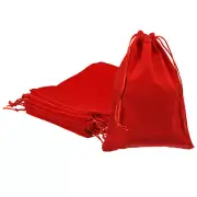 Velvet Drawstring Bags 6.69x9.06 Inch Gift Bags Jewelry Pouches Dark Red 10Pcs