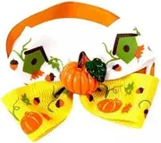 ＫＬＫＣＭＳ Pet Bow Tie and Collar Set for Fall Fun, Style D, 5 Pcs
