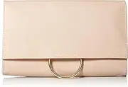 [Jessica McClintock] Nora Solid Large Envelope Clutch with Ring Closure