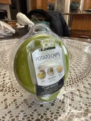 Joie Healthy Microwave Potato Chip Maker Slicer Cooker Green Lid New Sealed