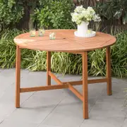 Mimosa Santo 124 x 124cm Round Timber Dining Table with Parasol Hole