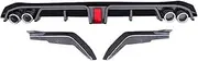 Rear Diffuser Compatible for Toyota Corolla 2019-2023 Sedan Glossy Black Car Body Kit Lip Saloon Bumper Spoiler Plastic Splitter(Carbon Look)