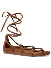 MICHAEL MICHAEL KORS Womens Brown Vero Open Toe Leather Sandals Shoes 6.5 M